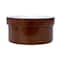 Hello Honey® 6.25" Caramel Brown Round Lacquered Bamboo Container with Lid
